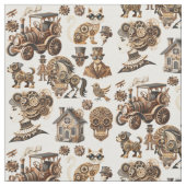 Steampunk man vrouw dieren machines kunst stof (Close Up)