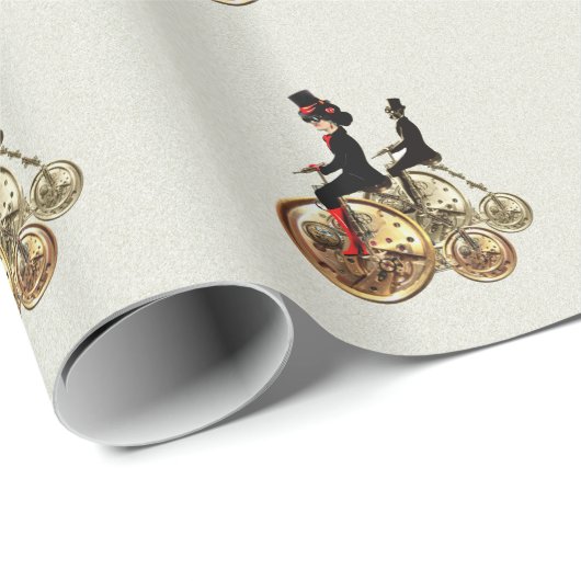 Steampunk man vrouw pony farthing cadeautjes van L Cadeaupapier (Rol Hoek)