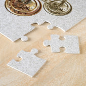 Steampunk man vrouw pony farthing cadeautjes van L Legpuzzel (Zijkant)