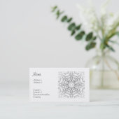 Steampunk Mandala Visitekaartje (Staand voorkant)