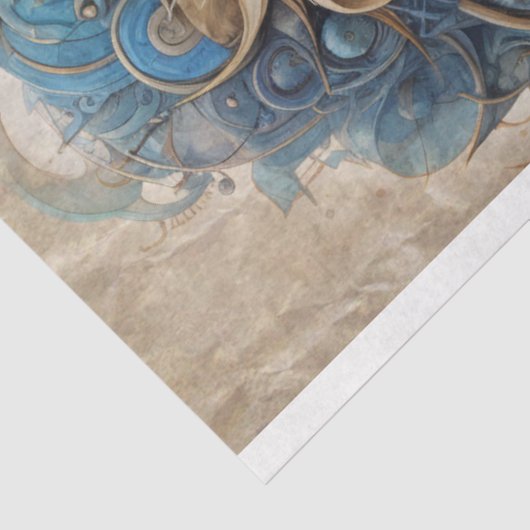 Steampunk Mannelijke Leeuw Decoupage Papier (Detail)