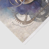 Steampunk Mannelijke Leeuw Paarse Blauwe Grunge De Tissuepapier (Detail)