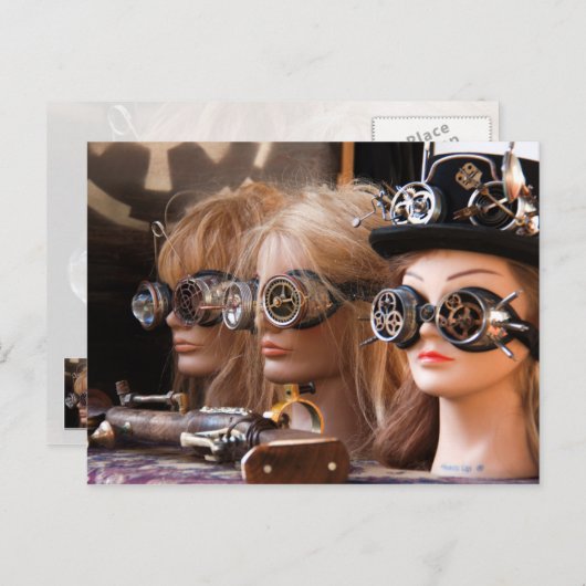 Steampunk Mannequins Briefkaart (Voorkant / Achterkant)