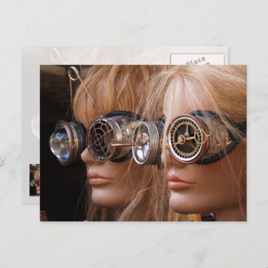 Steampunk Mannequins Briefkaart (Voorkant / Achterkant)