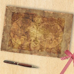 Steampunk Map Wereld Industriële Vintage Tissuepapier<br><div class="desc">Dit ontwerp werd gecreeerd door digitale kunst. Het kan worden gepersonaliseerd door de aanpassingsknoop te klikken en de kleur te veranderen, een naam, initialen of uw favoriete woorden toe te voegen. Neem contact met me op colorflowcreations@gmail.com als je dit ontwerp op een ander product wilt gebruiken. Koop mijn oorspronkelijke abstracte...</div>