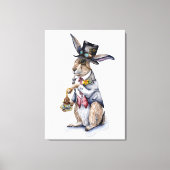 Steampunk March Hare Canvas Afdruk (Voorkant)