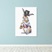 Steampunk March Hare Canvas Afdruk (Insitu (Houten vloer))