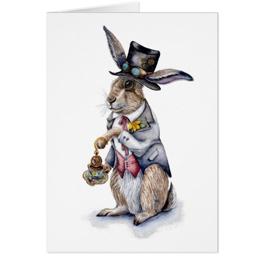 Steampunk March Hare Card (Voorkant)