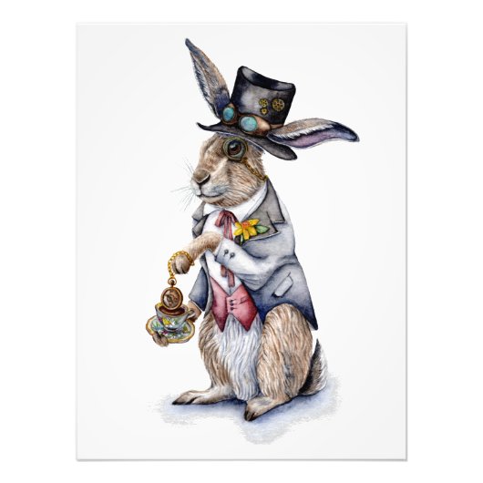 Steampunk March Hare Foto Afdruk (Voorkant)