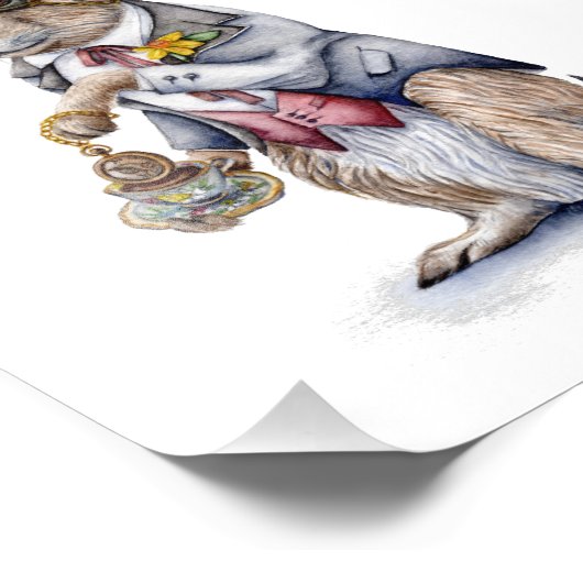 Steampunk March Hare Foto Afdruk (Hoek)