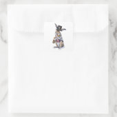 Steampunk March Hare Vierkante Sticker (Tas)