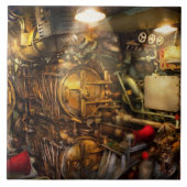 Steampunk - marine - de torpedo kamer tegeltje (Voorkant)