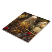 Steampunk - marine - de torpedo kamer tegeltje (Zijkant)