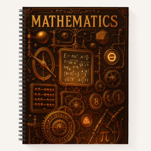 Steampunk Mathematics Notitieboek (Voorkant)