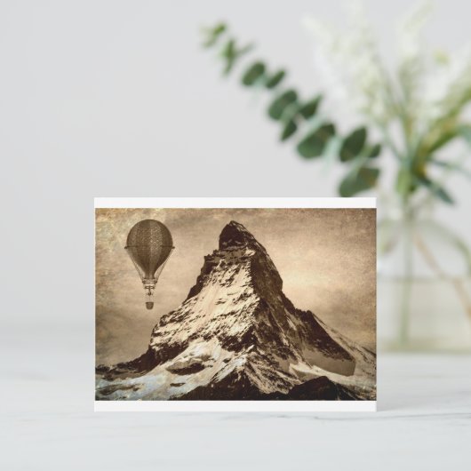 Steampunk Matterhorn Briefkaart (Staand voorkant)