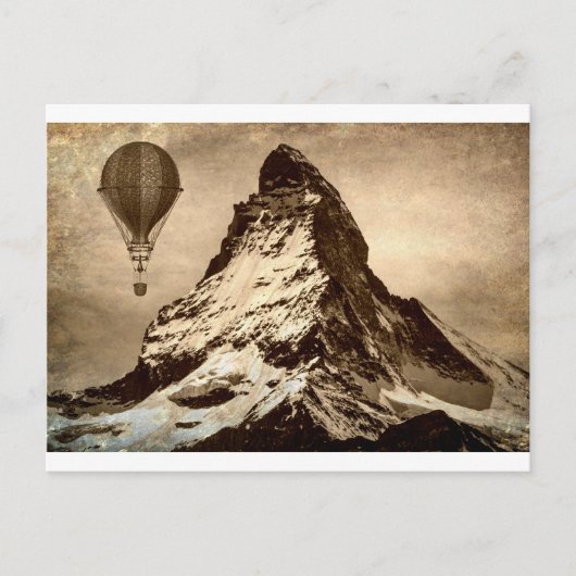 Steampunk Matterhorn Briefkaart (Voorkant)
