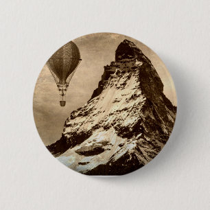 Steampunk Matterhorn Ronde Button 5,7 Cm