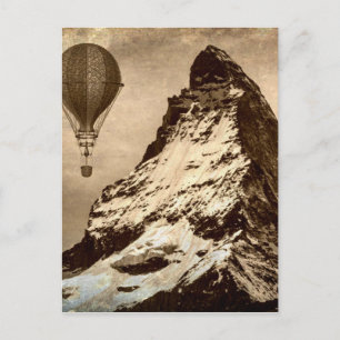 Steampunk Matterhorn Scene Briefkaart