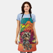 Steampunk Mechanic Cartoon Explosion Schort (Gedragen)