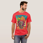 Steampunk Mechanic Cartoon Explosion T-shirt (Voorkant volledig)