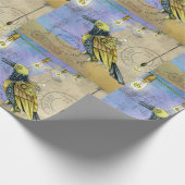 Steampunk Mechanical Bird Engineering Birthday Cadeaupapier (Hoek)