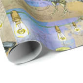 Steampunk Mechanical Bird Engineering Birthday Cadeaupapier (Rol Hoek)