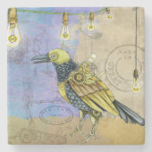 Steampunk Mechanical Bird Engineering Stenen Onderzetter (Voorkant)