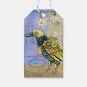 Steampunk Mechanical Bird Engineering Vaderdag Cadeaulabel (Voorkant)