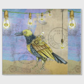 Steampunk Mechanical Bird Engineering Vaderdag Cadeaupapier (Vlak)