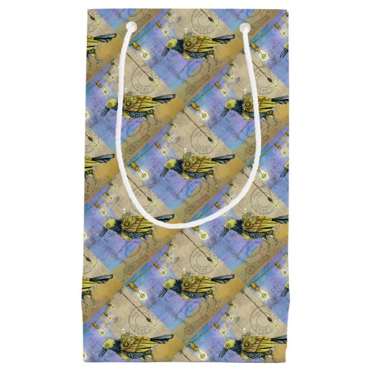 Steampunk Mechanical Bird Engineering Vaderdag Klein Cadeauzakje (Voorkant)