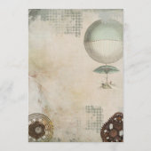 Steampunk Mechanical Dragonfly Scrapbook Kaart (Achterkant)