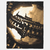 Steampunk Mechanical Gears Fleece Deken (Voorkant)