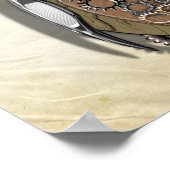 Steampunk Mechanical Gears Owl Poster (Hoek)