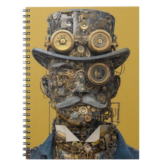 Steampunk Mechanical Gentleman Notitieboek (Voorkant)