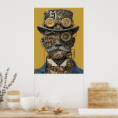 Steampunk Mechanical Gentleman Poster (Keuken)