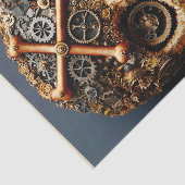 Steampunk Mechanical Gothic Skull FF8L Decoupage Tissuepapier (Detail)