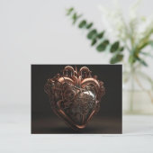 Steampunk Mechanical Heart Briefkaart (Staand voorkant)