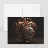 Steampunk Mechanical Heart Briefkaart (Voorkant / Achterkant)