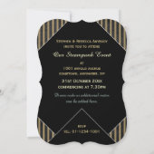 Steampunk Mechanical Heart Event Invitation Kaart (Achterkant)
