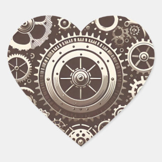 Steampunk Mechanical Heart Hart Sticker