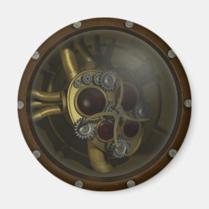 Steampunk Mechanical Heart Magnet