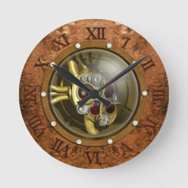 Steampunk Mechanical Heart Ronde Klok