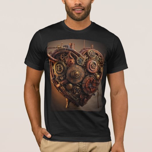 Steampunk Mechanical Heart T-shirt (Voorkant)