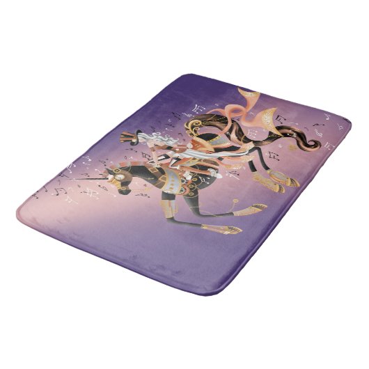 Steampunk Mechanical Horse & Lady Badmat (Gekanteld)