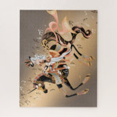 Steampunk Mechanical Horse & Lady Jigzaag Puzzle Legpuzzel (Verticaal)