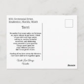 Steampunk Mechanical Horse & Lady Paars Briefkaart (Achterkant)