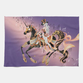 Steampunk Mechanical Horse & Lady Tea Towels Theedoek