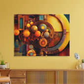 Steampunk Mechanical Orb Composition Canvas Afdruk (Insitu (Woonkamer))