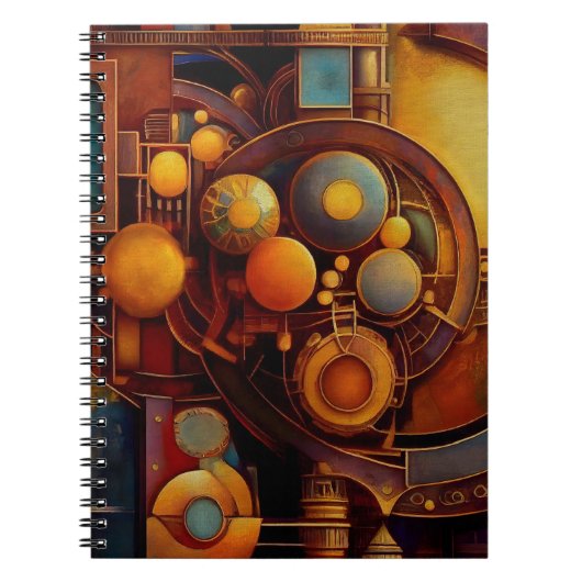Steampunk Mechanical Orb Composition Notitieboek (Voorkant)