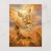 Steampunk Mechanical Owl Fantasy Art Postcard Briefkaart (Voorkant)